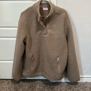Pink Lily Sherpa Pullover- new